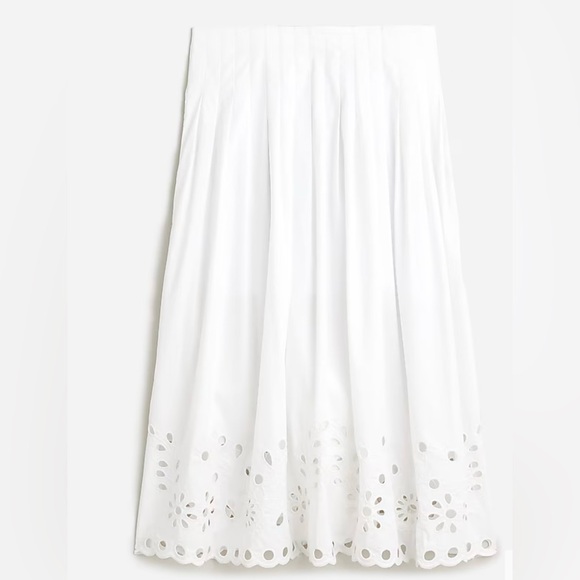 JCREW Size 4 Eyelet-hem midi skirt - Picture 1 of 7
